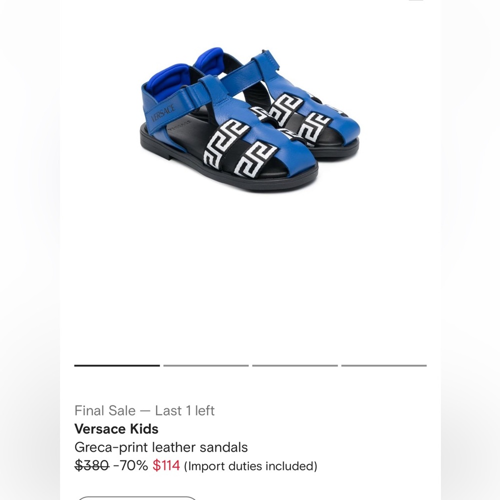 Versace Blue and black  Kids Sandals - Picture 7 of 7